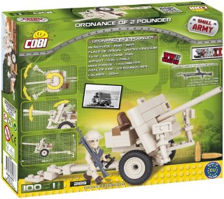 Cobi Klocki Klocki Armia 100 elementów Ordnance QF 2 Pounder - brytyjska armata przeciwpancerna