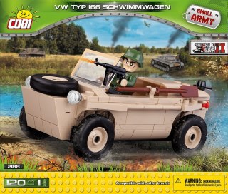 Cobi Klocki Klocki Armia 120 elementów VW Typ 166 Schwimmwagen - niemiecki pływający samochód terenowy