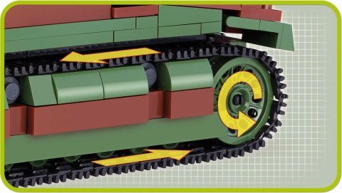 Cobi Klocki Klocki Armia 450 elementów Somua S-35 (Char 19535s) - francuski czołg średni