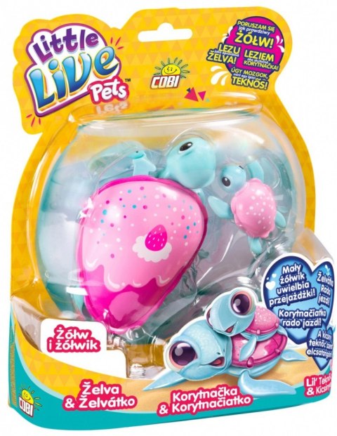 Cobi LITTLE LIVE PETS Żołw i Żółwik, Różowo-zielony