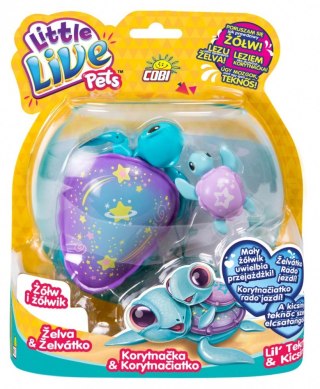 Cobi LITTLE LIVE PETS Żółw i żółwik, Fioletowy