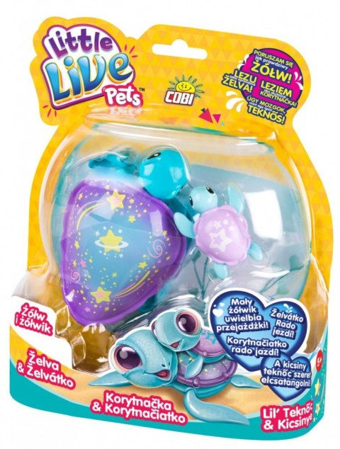 Cobi LITTLE LIVE PETS Żółw i żółwik, Fioletowy