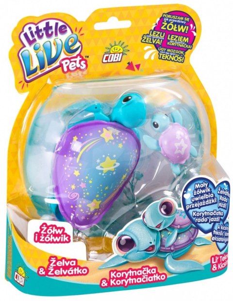 Cobi LITTLE LIVE PETS Żółw i żółwik, Fioletowy