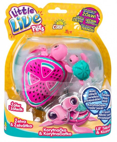 Cobi LITTLE LIVE PETS Żółw i żółwik, Różowy