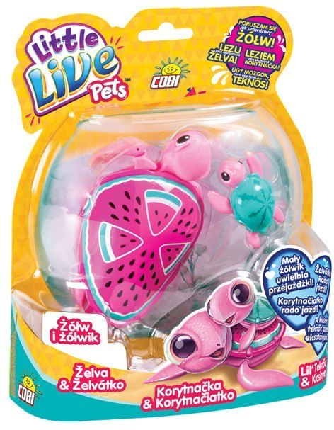 Cobi LITTLE LIVE PETS Żółw i żółwik, Różowy