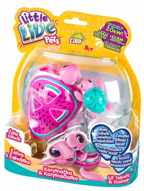 Cobi LITTLE LIVE PETS Żółw i żółwik, Różowy