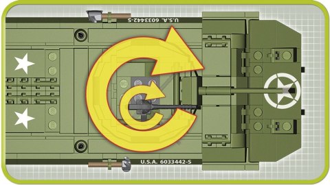 Cobi Klocki Klocki Armia 370 elementów M8 Greyhound, amerykański samochód pancerny