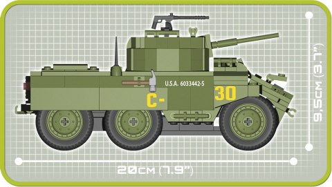 Cobi Klocki Klocki Armia 370 elementów M8 Greyhound, amerykański samochód pancerny