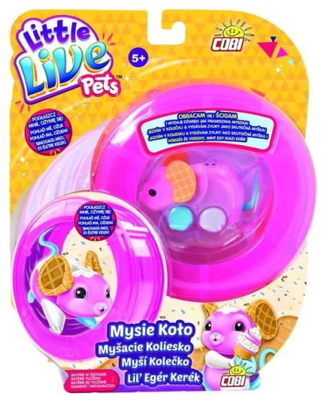 Cobi Little Live Pets Myszka z kołowrotkiem, Wafelek