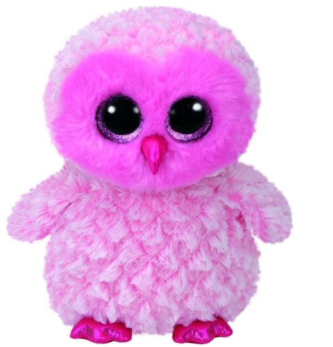 Meteor Maskotka TY Beanie Boos - różowa sowa Twiggy, 24 cm