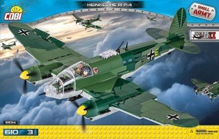 Cobi Klocki Klocik Small Army 610 elementów Heinkel He 111 P-4 Niemiecki bombowiec