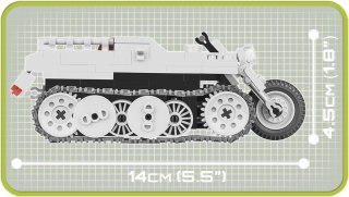 Cobi Klocki Klocki Small Army 200 elementów Kettenkrad niemiecki pojazd wielozadaniowy