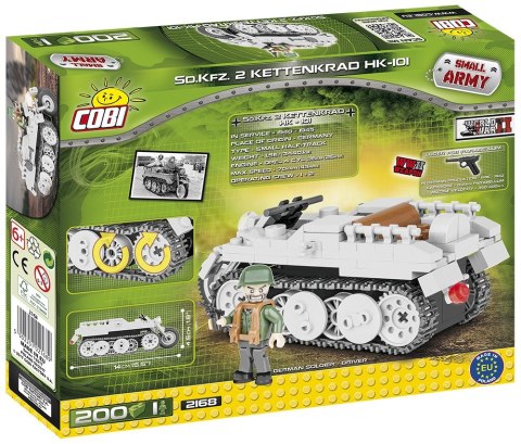 Cobi Klocki Klocki Small Army 200 elementów Kettenkrad niemiecki pojazd wielozadaniowy