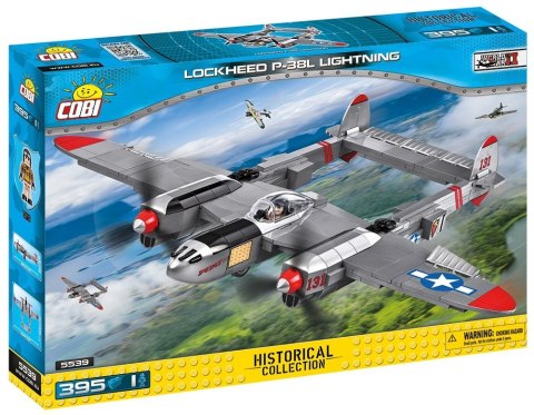 Cobi Klocki Klocki Small Army 395 elementów Lockheed P-38 Lightning - amerykański samolot myśliwski