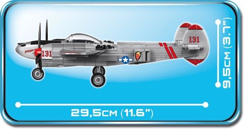 Cobi Klocki Klocki Small Army 395 elementów Lockheed P-38 Lightning - amerykański samolot myśliwski