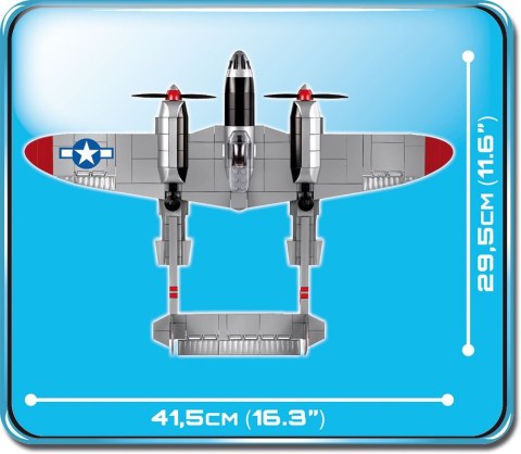 Cobi Klocki Klocki Small Army 395 elementów Lockheed P-38 Lightning - amerykański samolot myśliwski