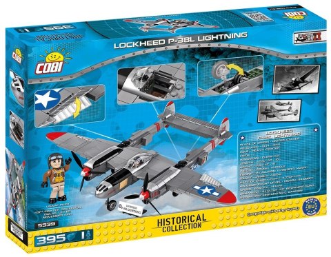 Cobi Klocki Klocki Small Army 395 elementów Lockheed P-38 Lightning - amerykański samolot myśliwski