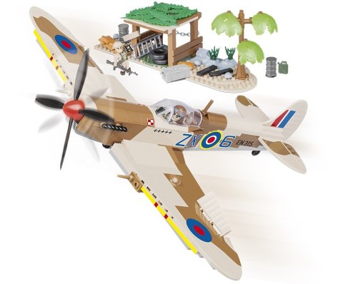 Cobi Klocki Klocki Small Army 400 elementów Supermarine Spitfire Mk. IX Desert Airstrip