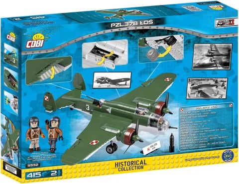 Cobi Klocki Klocki Small Army 415 elementów PZL.37B Łoś polski średni bombowiec