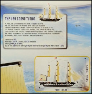 Cobi Klocki Klocki Smithsonian 800 elementów Statek USS Constitution