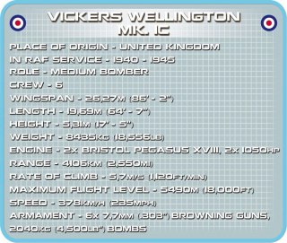 Cobi Klocki Klocki Vickers Wellington