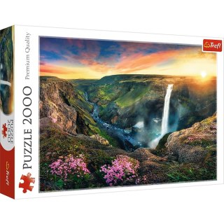 Trefl Puzzle 2000 elementów Wodospad Haifoss, Islandia