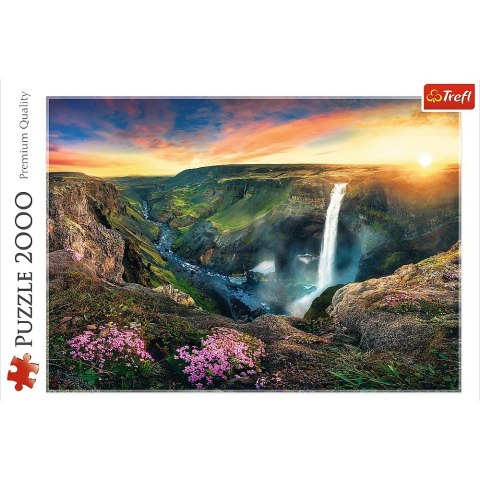 Trefl Puzzle 2000 elementów Wodospad Haifoss, Islandia