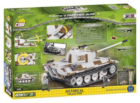 Cobi Klocki Klocki Small Army 490 elementów Panzer V Panther Ausf. A - niemiecki czołg średni