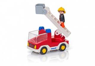 Playmobil Zestaw z figurkami 1.2.3 6967 Wóz strażacki z drabiną