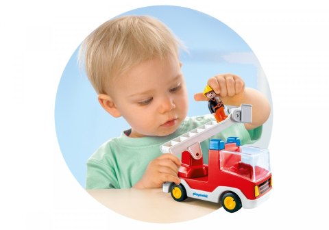 Playmobil Zestaw z figurkami 1.2.3 6967 Wóz strażacki z drabiną