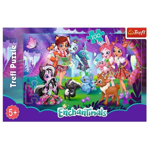 Trefl Puzzle 100 elementów Zabawa z przyjaciółmi Enchantimals