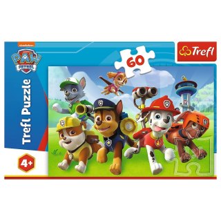 Trefl Puzzle 60 elementów - Psi Patrol, Gotowi do akcji