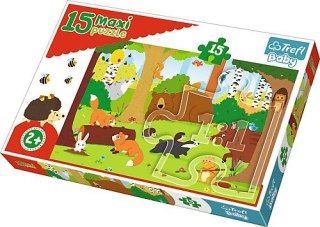 Trefl Puzzle Baby 15 elementów Maxi - Zwierzęta w lesie