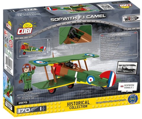 Cobi Klocki Klocki Armia Historical Colleciton 170 elementów Sopwith F. 1 Camel - brytyjski samolot myśliwski