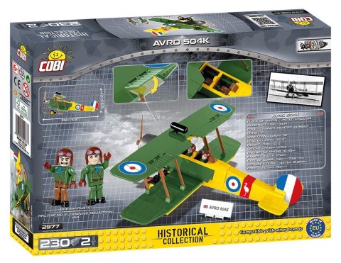 Cobi Klocki Klocki Armia Historical Collection 230 elementów AVRO 504K - Brytyjski samolot wielozadaniowy