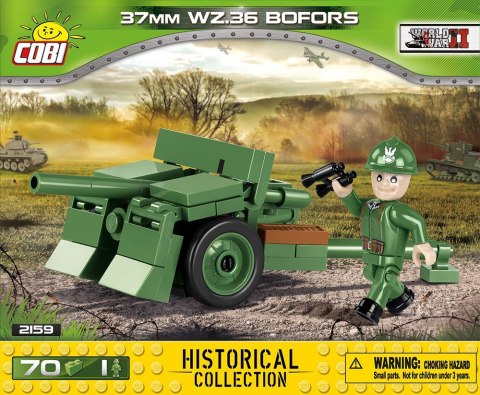 Cobi Klocki Klocki Armia Historical Collection 70 elementów 37 mm wz.36 Bofors - Szwedzka armata