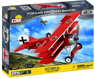 Cobi Klocki Klocki Mała Armia Historical Collection 175 elementów Fokker Dr. 1 Red Baron - Niemiecki samolot myśliwski