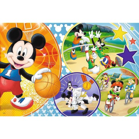 Trefl Puzzle 24 elementy Maxi - Mickey Mouse, Czas na sport!