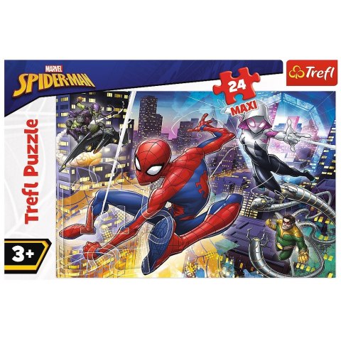 Trefl Puzzle 24 elementy Maxi - Nieustraszony Spider-Man