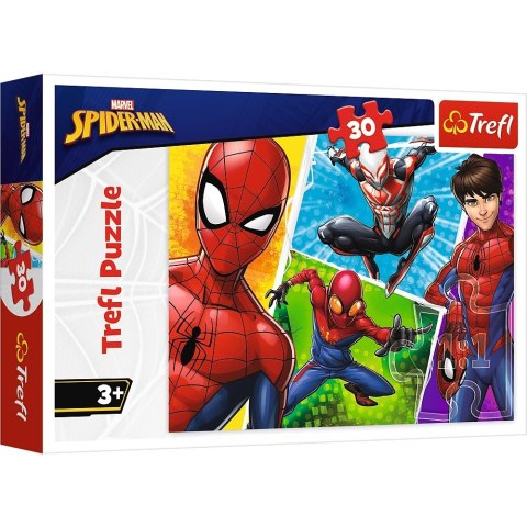 Trefl Puzzle 30 elementów - Spiderman i Miquel