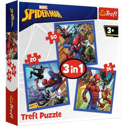 Trefl Puzzle 3w1 Spider-Man - Pajęcza siła