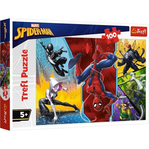 Trefl Puzzle 60 elementów - Spiderman, Do góry nogami