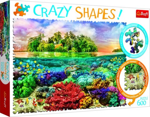 Trefl Puzzle 600 elementów Crazy Shapes - Tropikalna wyspa