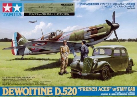 Tamiya Model plastikowy D.520 French Aces w/Staff Car