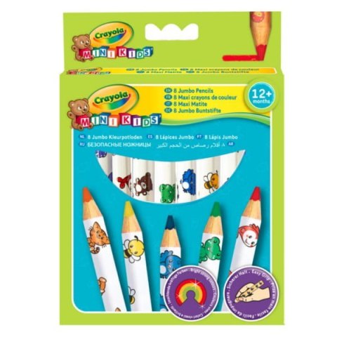 Goliath Dekorowane Kredki ołówkowe Jumbo 8 sztuk Crayola