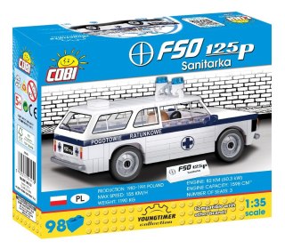 Cobi Klocki Klocki Cars 98 elementów FSO Karetka