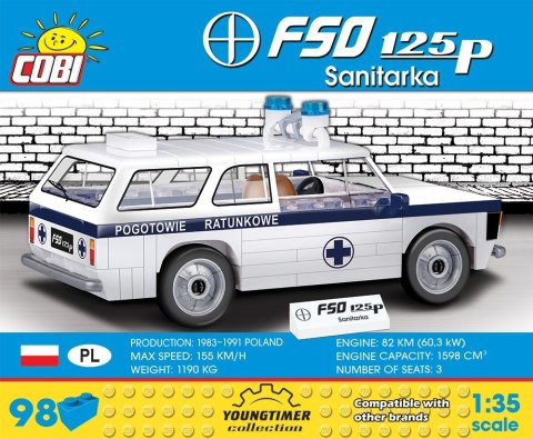 Cobi Klocki Klocki Cars 98 elementów FSO Karetka