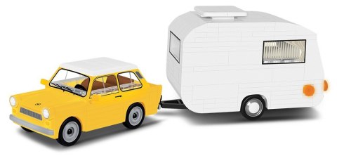 Cobi Klocki Klocki Cars Trabant 601 + Przyczepa kempingowa