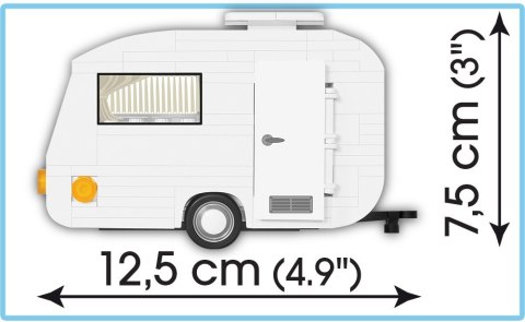 Cobi Klocki Klocki Cars Trabant 601 + Przyczepa kempingowa