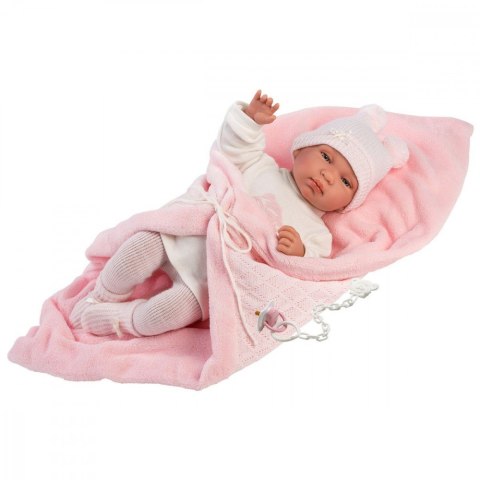 Llorens Lalka bobas Tina placzaca 43 cm body różowy miś